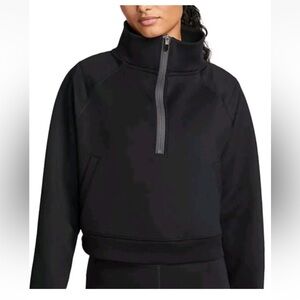 Danskin Women's Luxe Half Zip Pullover Top Black Size S